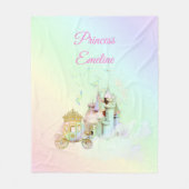 Magische sprookjes Rainbow Castle Princess Carriag Fleece Deken (Voorkant)