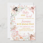 Magische sprookjesachtige bloementuin verjaardag kaart (Voorkant)