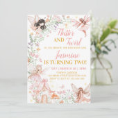 Magische sprookjesachtige bloementuin verjaardag kaart (Staand voorkant)