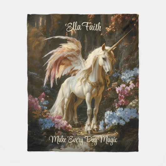 Magische Sprookjesachtige Eenhoorn Kwekerij voor T Fleece Deken (Voorkant)
