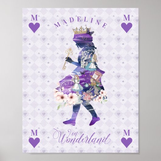 Magische sprookjesboek Alice in Wonderland Poster (Voorkant)