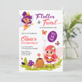 Magische sprookjesflutter & draai magische verjaar kaart (Staand voorkant)