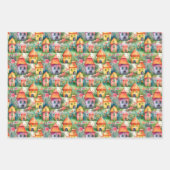 MAGISCHE SPROOKJESHUIZEN EN SPROOKJESDORPSCHENKING INPAKPAPIER VEL (Voorkant 2)