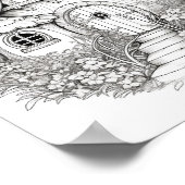 Magische Sprookjeshuizen Volwassen Kleurplaten Poster (Hoek)