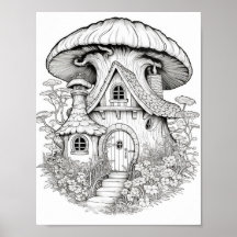 Magische Sprookjeshuizen Volwassen Kleurplaten