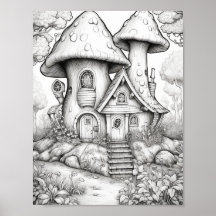 Magische Sprookjeshuizen Volwassen Kleurplaten