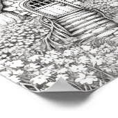 Magische Sprookjeshuizen Volwassen Kleurplaten Poster (Hoek)