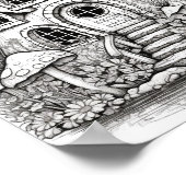 Magische Sprookjeshuizen Volwassen Kleurplaten Poster (Hoek)