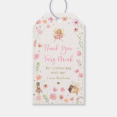 Magische Sprookjestuin Bloem Verjaardag Bedankt Cadeaulabel (Voorkant)