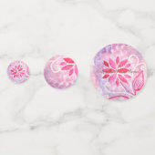 Magische Sprookjestuin Roze Bloem Verjaardagsfeest Confetti (Voorkanten)