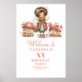 Magische Sprotfee Pink Verjaardags Welkom Poster (Voorkant)
