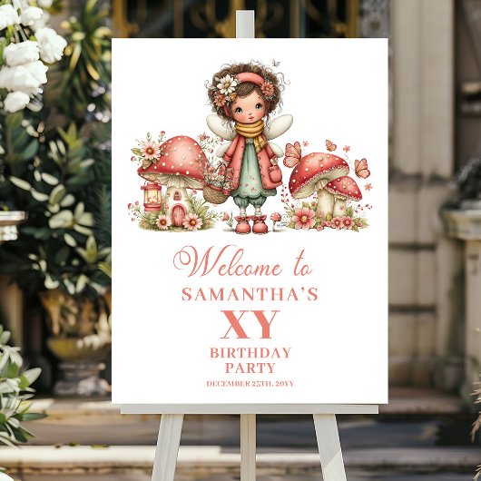Magische Sprotfee Pink Verjaardags Welkom Poster