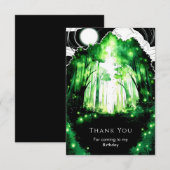 Magische Sprotse Bos Verjaardag Bedankkaart (Voorkant / Achterkant)