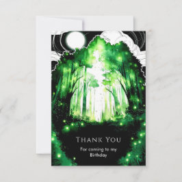 Magische Sprotse Bos Verjaardag Bedankkaart