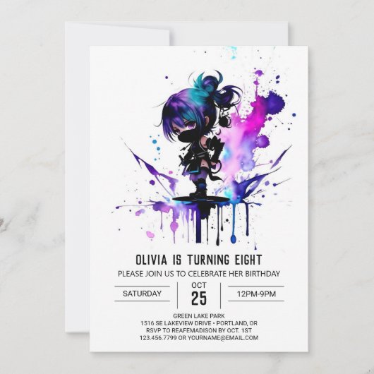 Magische Spy Ninja Digitaal Meisje Verjaardag Kaart (Voorkant)