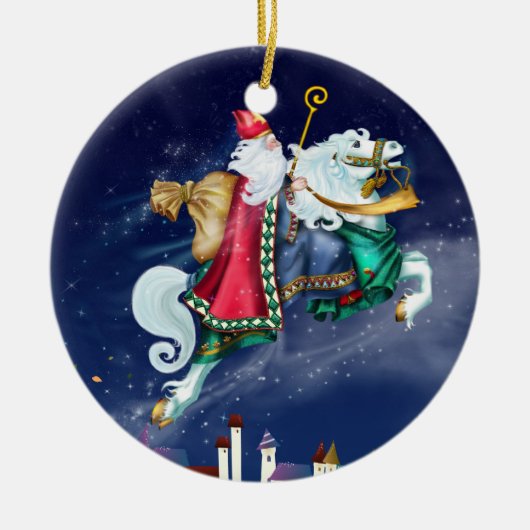 Magische St. Nicholas - Santa - SRF Keramisch Ornament (Voorkant)