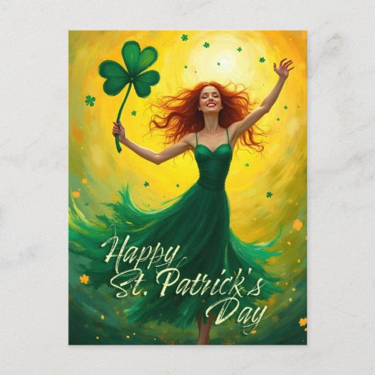 Magische St. Patrick's Day Feestdagenkaart (Voorkant)