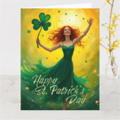 Magische St. Patrick's Day Kaart (Gele Bloem)