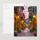 Magische stad bij zonsondergang briefkaart (Voorkant / Achterkant)