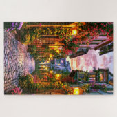Magische stad bij zonsondergang legpuzzel (Horizontaal)