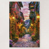 Magische stad bij zonsondergang legpuzzel (Verticaal)
