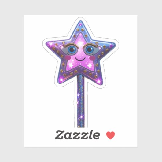 Magische Star Wand Sticker met Schattigee knipogen (Vel)