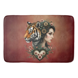 Magische steampunk bloemenwereld badmat