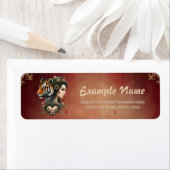 Magische steampunk bloemenwereld: etiket (Insitu)