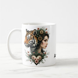 Magische steampunk bloemenwereld koffiemok