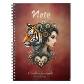 Magische steampunk bloemenwereld notitieboek (Voorkant)