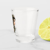 Magische steampunk bloemenwereld shot glas (Rechts)