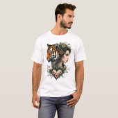 Magische steampunk bloemenwereld t-shirt (Voorkant volledig)