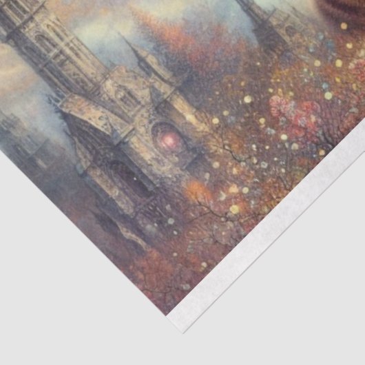 Magische Steampunk Red Panda Flight Decoupage Tissuepapier (Detail)