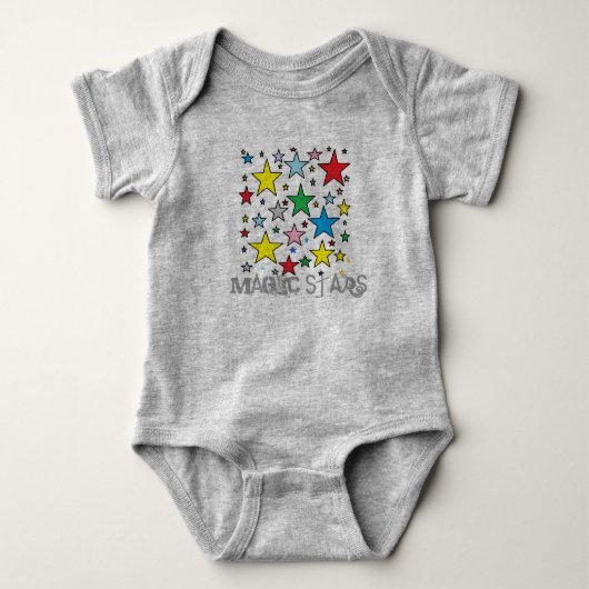 Magische sterren Baby Artikel Romper (Voorkant)