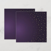 Magische sterren blanco sjabloon paarse uitnodigin kaart (Voorkant / Achterkant)