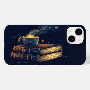 Magische sterren en koffie met boeken Case-Mate iPhone 14 hoesje
