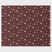 Magische sterren en manen | ophisticeerde rode wij cadeaupapier (Vlak)