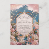 Magische sterren en sprankelende moderne bruiloft informatiekaartje (Voorkant)
