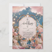 Magische sterren en sprankelende moderne bruiloft kaart (Voorkant)