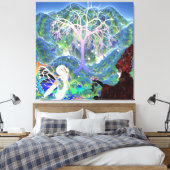 Magische Sterrenboom Canvas Afdruk (Insitu (Slaapkamer))