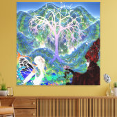 Magische Sterrenboom Canvas Afdruk (Insitu (Woonkamer))