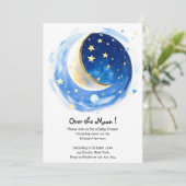 Magische Sterrennacht Boy Baby shower Kaart (Staand voorkant)