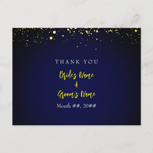 Magische Sterrennacht bruiloft Hartelijk dank Briefkaart (Voorkant)