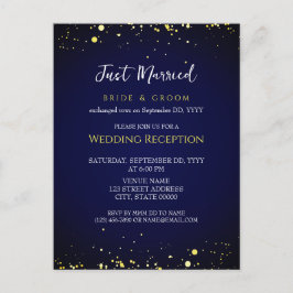 Magische Sterrennacht bruiloft receptie Eloped Briefkaart