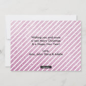 Magische stof in Roze 3 Foto Holiday Kaart (Achterkant)