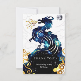 Magische Stralende Draak Verjaardag Bedankkaart
