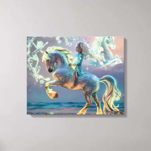 Magische strandrit canvas afdruk (Voorkant)