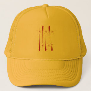 Magische strengen (rood) Trucker Hat (12 kleuren) Pet