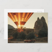 Magische Sunrise Hete Luchtballon Uitzicht met Rod Feestdagenkaart (Voorkant / Achterkant)