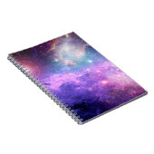 Magische surrealistische kleurrijke ruimteachtergr notitieboek (Rechterzijde)